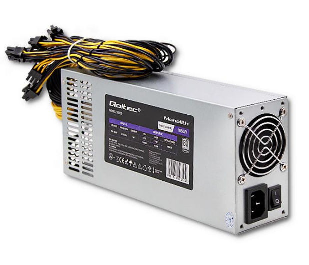 QOLTEC Zasilacz PCI-E 1850W | 80 Plus Miner | Gaming Miner 50350 - 728987 - zdjęcie 2